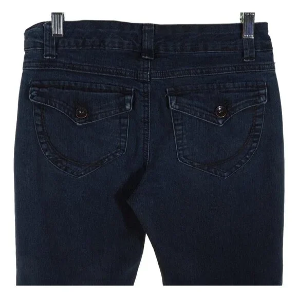 Nine West Jeans Womens 2 Petite 25 x 27 Straight Leg Dark Stretch Flare - Picture 2 of 8